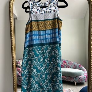 Maeve Teal Patterned Dress